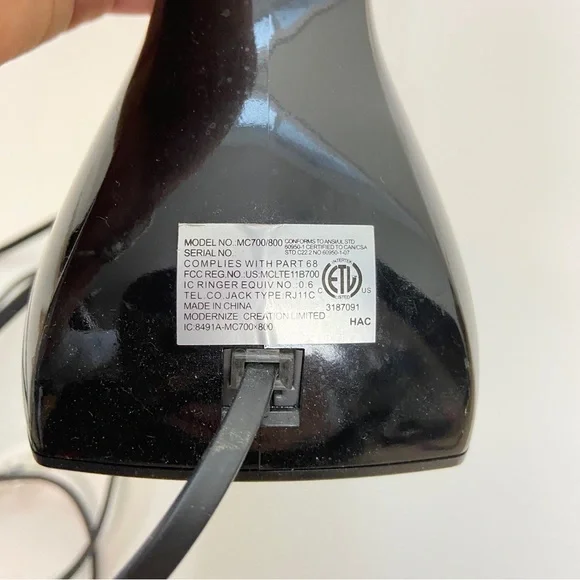 Vintage Cobra Phone. Sleek Black Retro Telephone Land Line - Picture 7 of 8